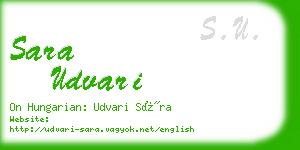 sara udvari business card